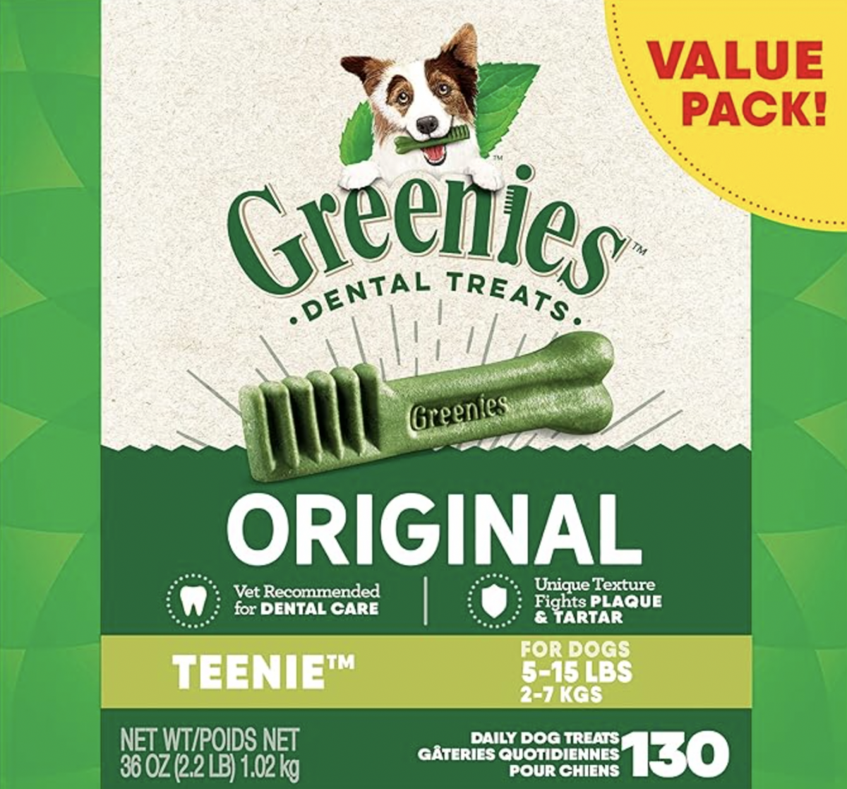 130-Count Greenies Teenie Dental Dog Treats