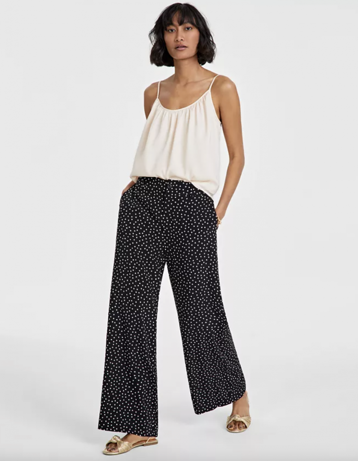 Women's Printed Wide-Leg Pants, Created for Macy's