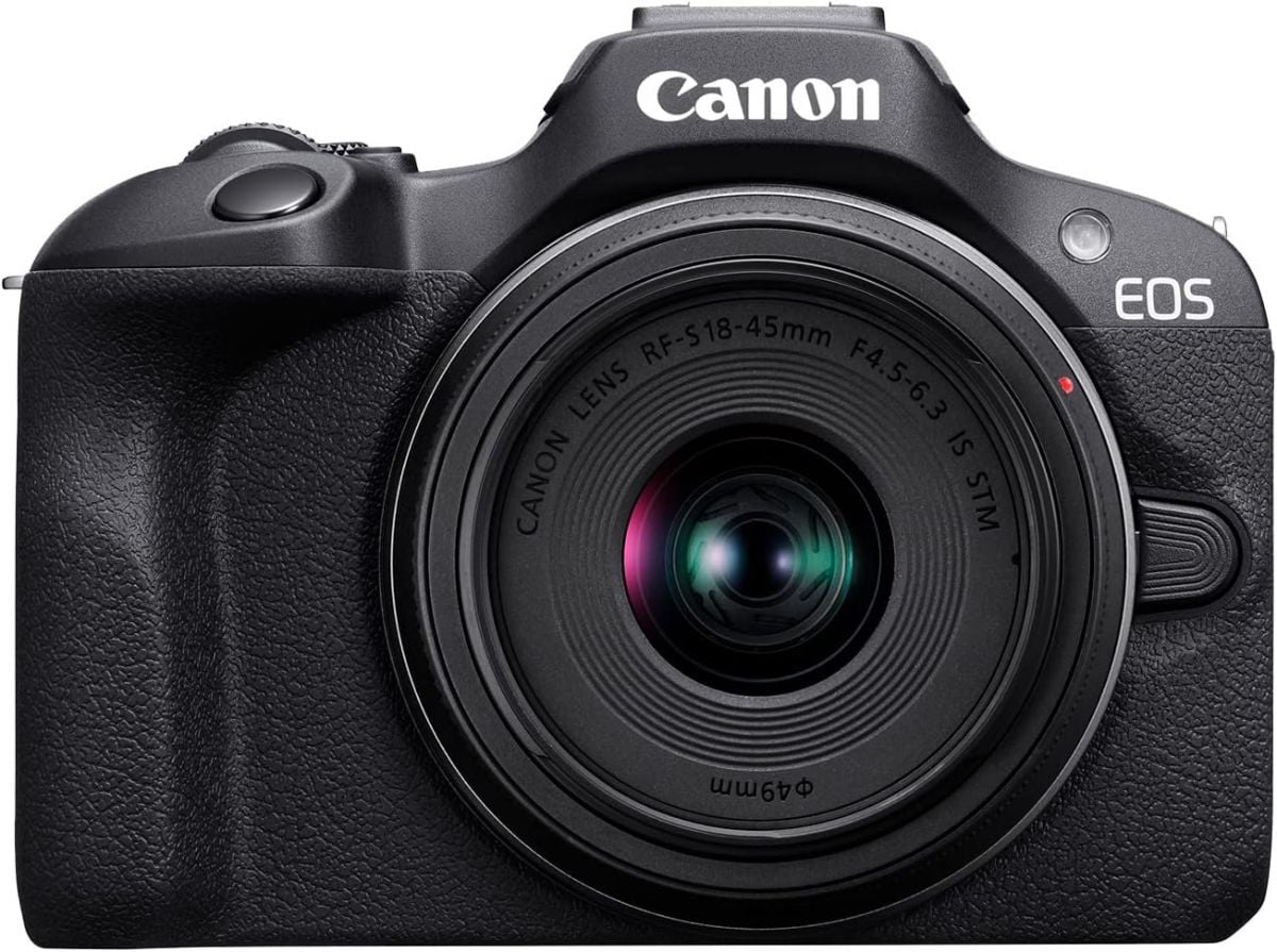 Canon EOS R100 Black Mirrorless Camera with RF-S18-45mm F4.5-6.3 IS STM Lens Kit