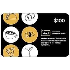 inKind Restaurant E-Gift Card (Over 470 Restaurant Brands)