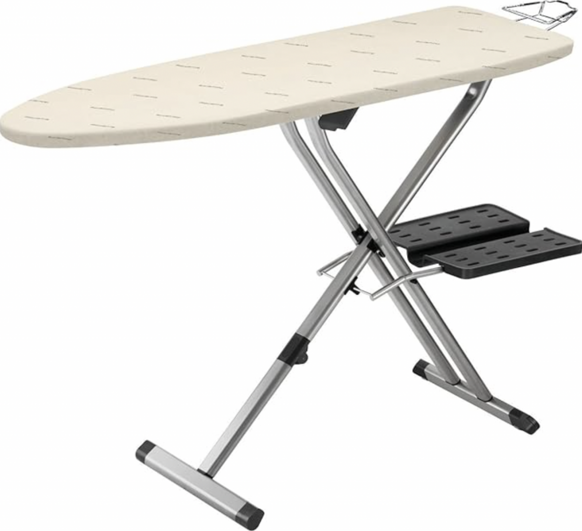 Rowenta Pro Compact Ironing Board with Hanger Rack 18 x 54 Inches Space Saving, Folding, 4 Legs IB9100,Beige