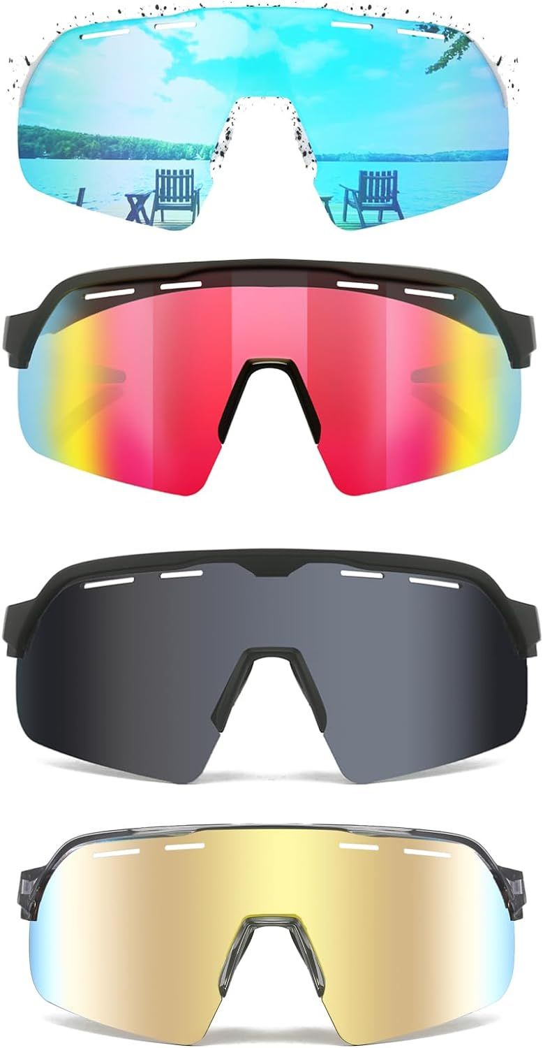 INMKALI Sports Eyewear UV 400 Protection for Cycling Running Baseball or Softball