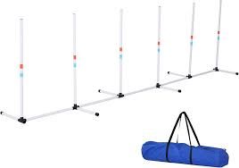 PawHut Dog Agility Training Set Adjustable Obstacle Course