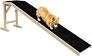 PawHut Dog Ramp for Bed with Non-Slip Carpet and Top Platform, Natural