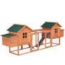 PawHut Large Wooden Dual Chicken Coop & Rabbit Hutch