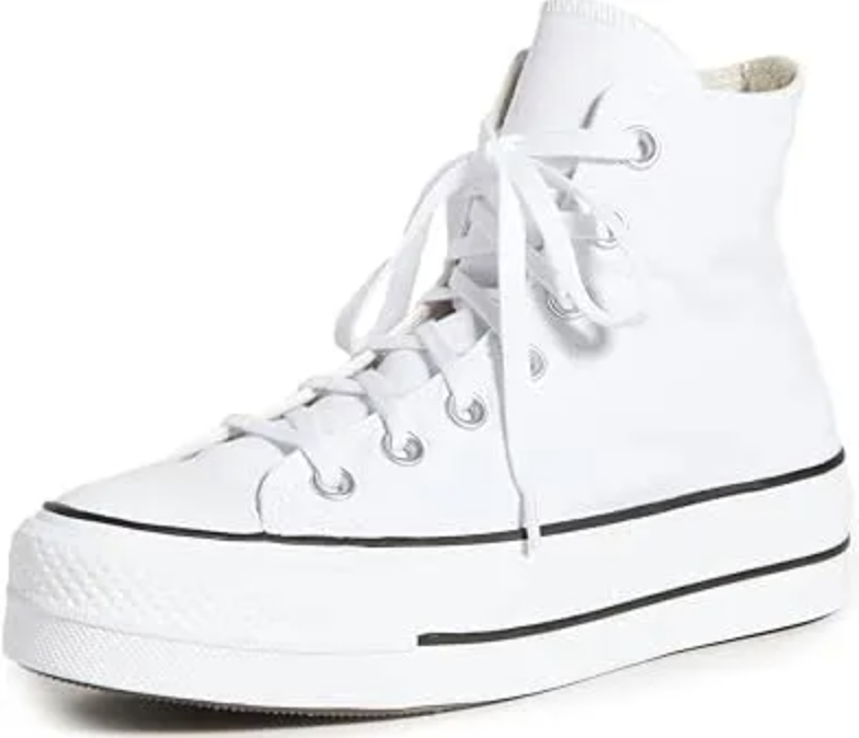 Converse Women's Chuck Taylor All Star Lift High Top Sneakers, White/Black/White, 11.5 Medium US
