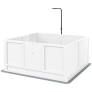 PawHut Whelping Box for Puppies with Pee Pad, Pig Rail, Adjustable Door, White