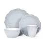 Pfaltzgraff Serephina Stoneware Dinnerware Set, 16 Piece, White