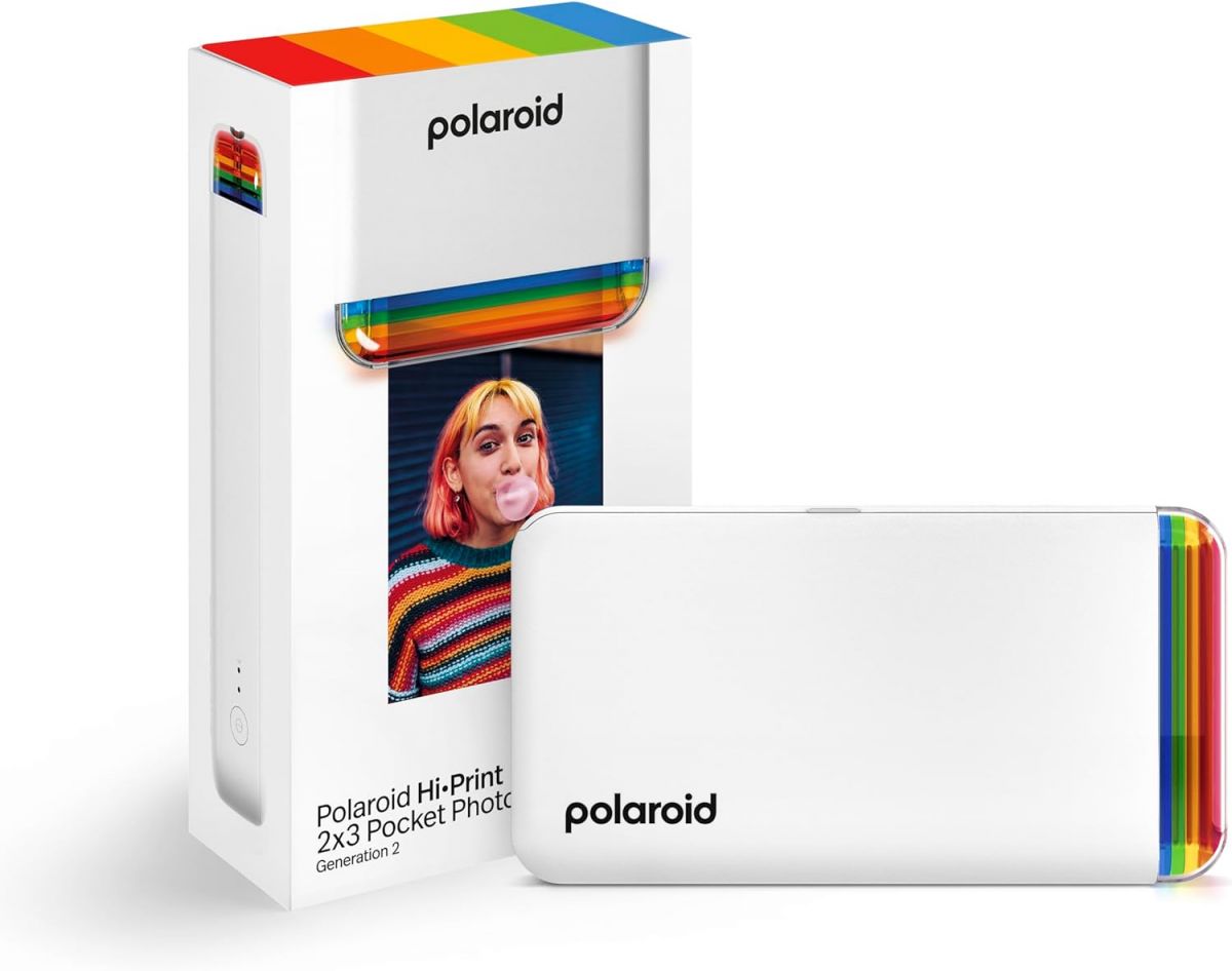 Polaroid Hi-Print 2nd Gen Portable 2x3 Bluetooth Photo Printer Dye-Sub Technology in White