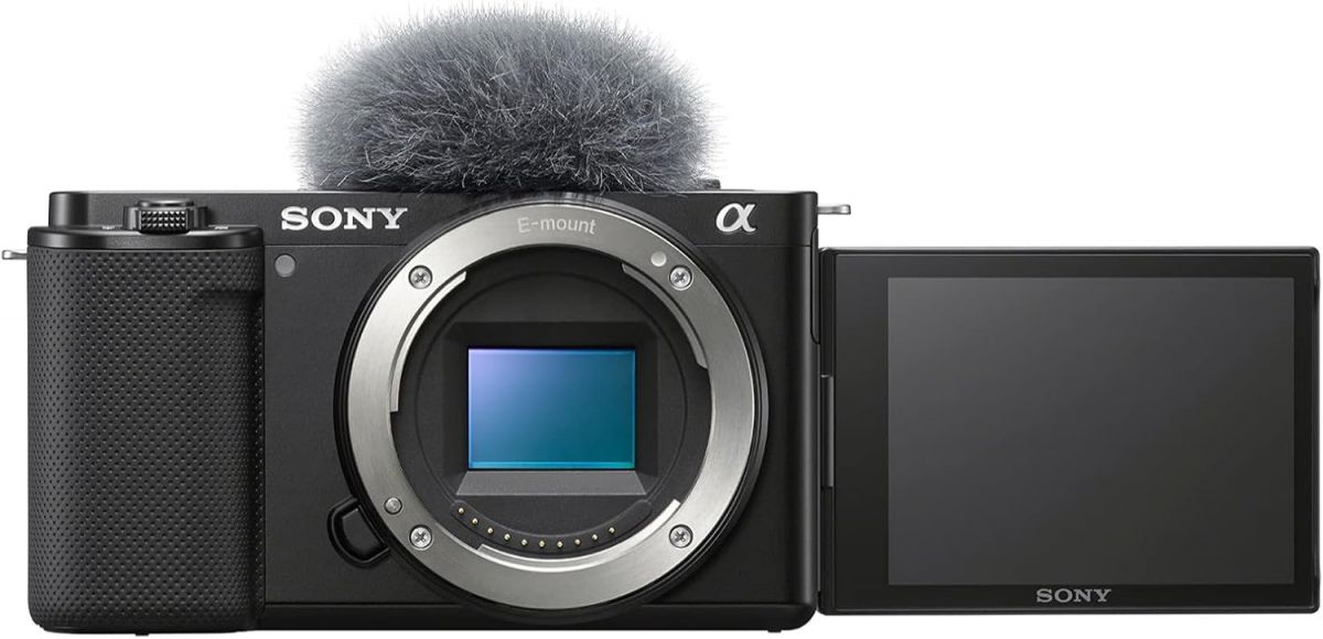 Sony ZV-E10 Vlogging Camera with APS-C Sensor and Interchangeable Lenses in Black