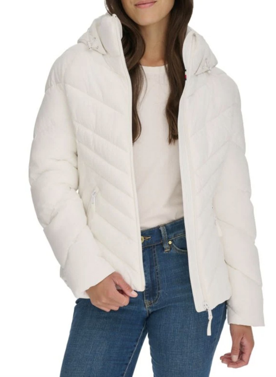Tommy Hilfiger Hooded Zip Up Puffer Jacket