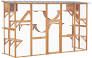 PawHut Catio Playground Cat Window Box Outside Enclosure with Shelves & Bridges, Yellow