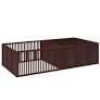 PawHut Whelping Box for Dogs with Removable Doors, Coffee