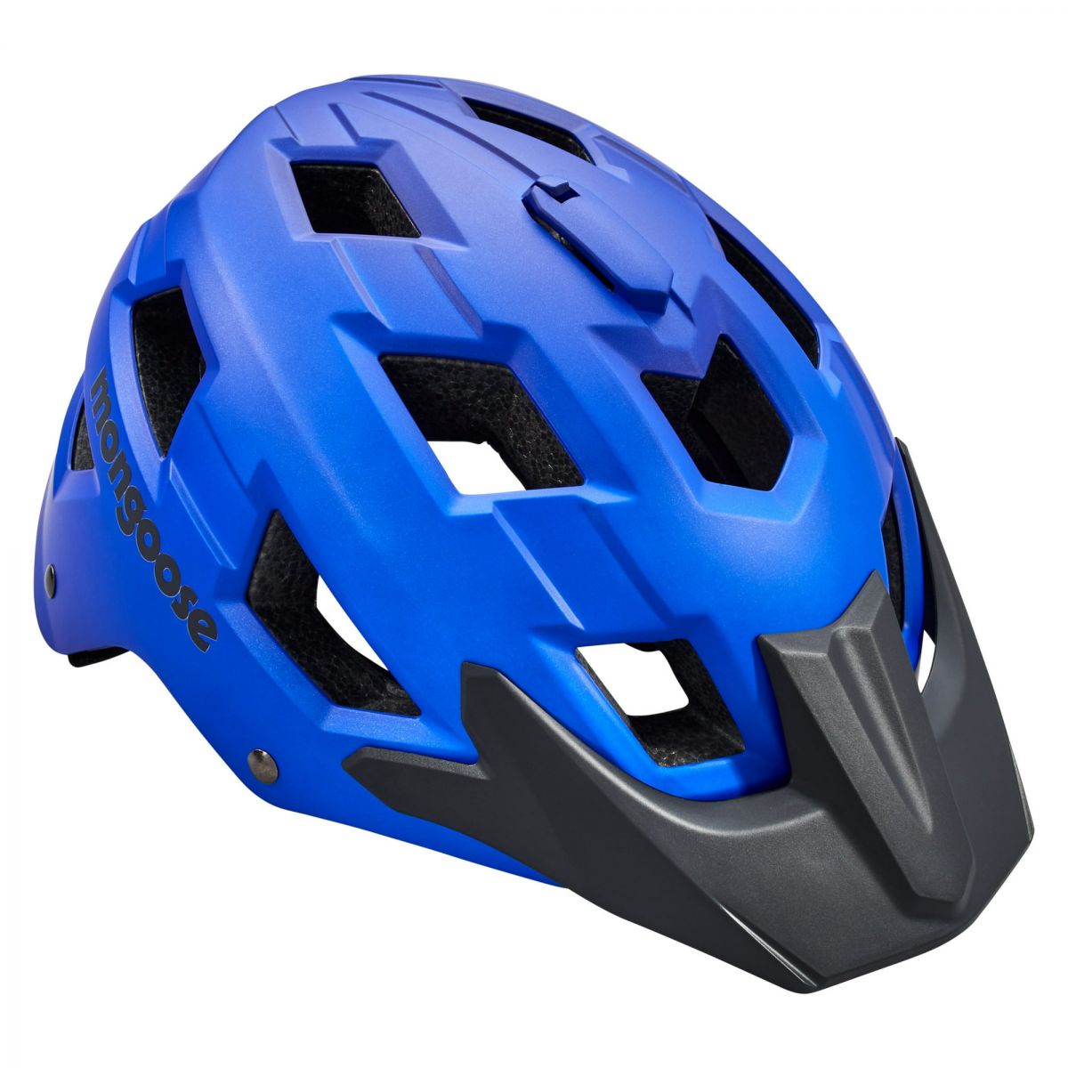 Mongoose Bicycle Blue Bike Helmet with Built-In Camera Mount for Ages 8-13