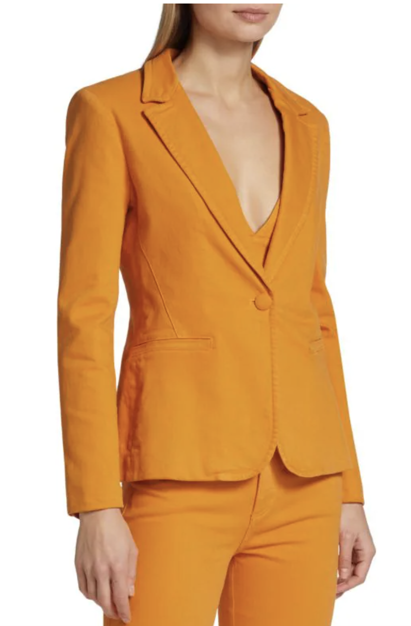 Alice + Olivia Women's Macey Solid Blazer - Tangerine - Size 6 - female - Size: 6