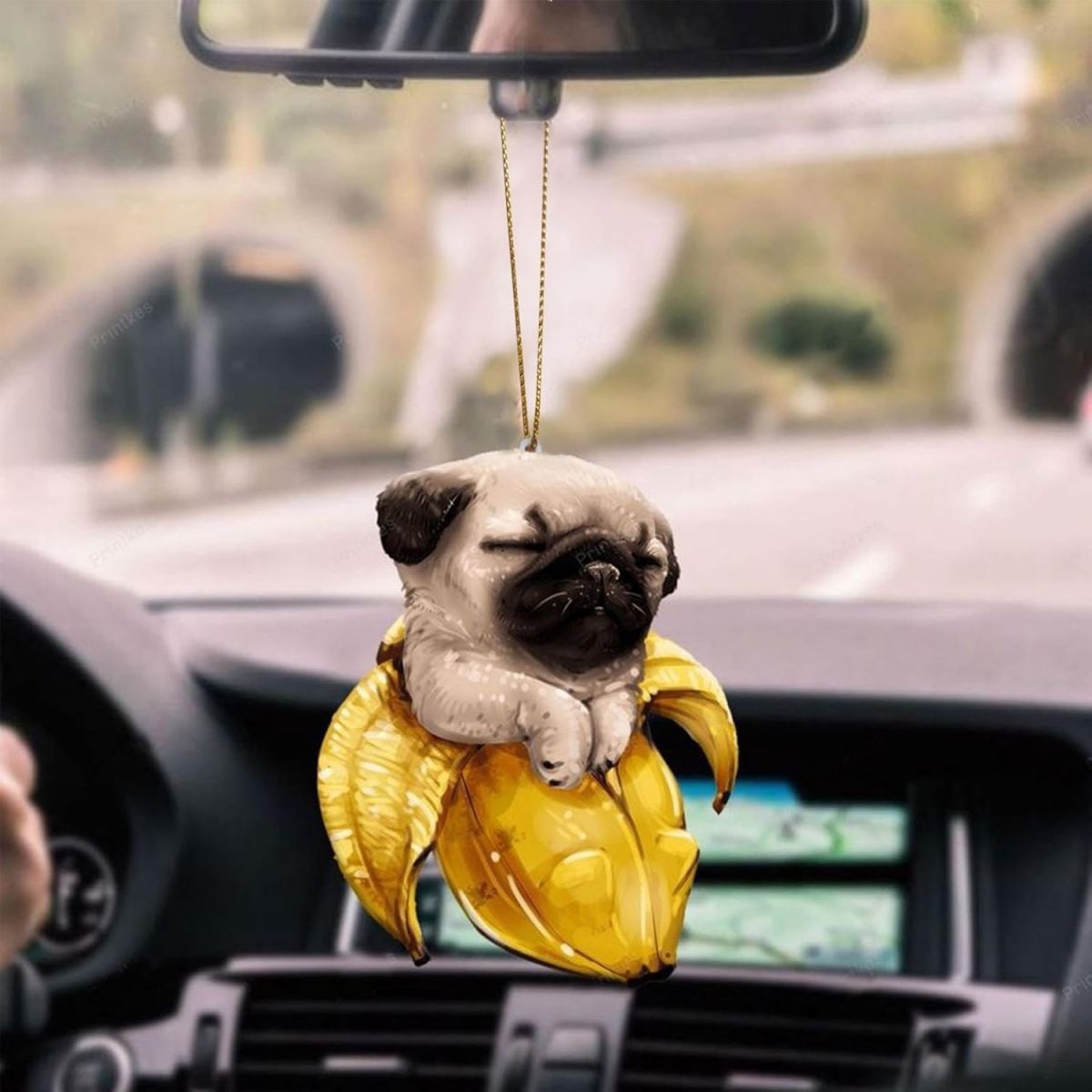 Generic Charming Car Hanging Decoration for Rearview Mirror Cute Animal Car Decor