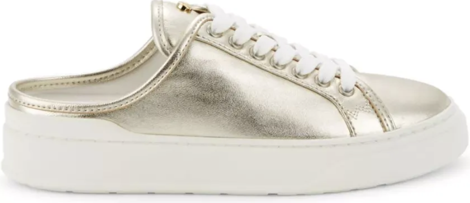 Stuart Weitzman Women's Skater Flatform Mule Sneakers - Gold