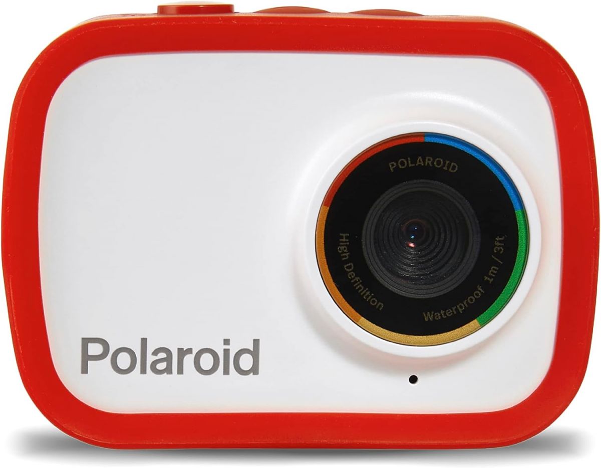 Polaroid 720p Action Camera Waterproof with 12MP Rechargeable Battery Mount Kit