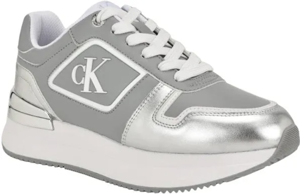 Calvin Klein Women's Vidya Almond Toe Casual Lace-up Sneakers