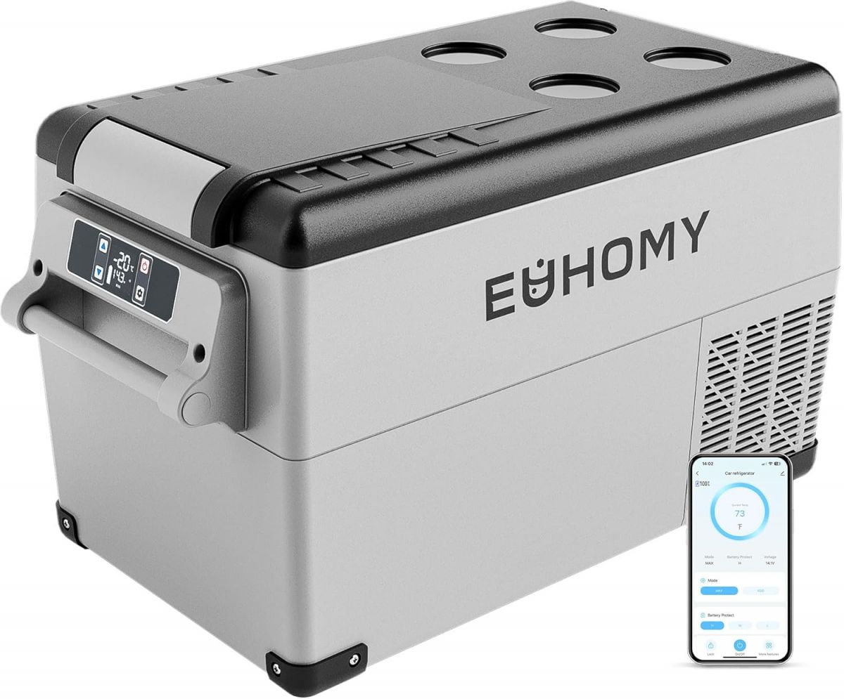 EUHOMY 12V Electric Car Refrigerator 35L with APP Control