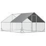 PawHut Large Metal Chicken Coop with Waterproof and Anti-UV Cover, Spire Shaped Walk