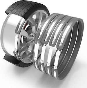 Toupus 17-Inch Wheel Guards for Car Safety 4 Pack Durable Rim Protectors