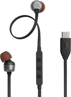 JBL Tune 310C Hi-Fi Wired Earphones with Mic and Flat Tangle-Free Cable Black