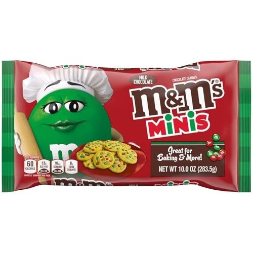 M&M's Minis Milk Chocolate Red & Green Christmas Candy, 10 OZ Bag