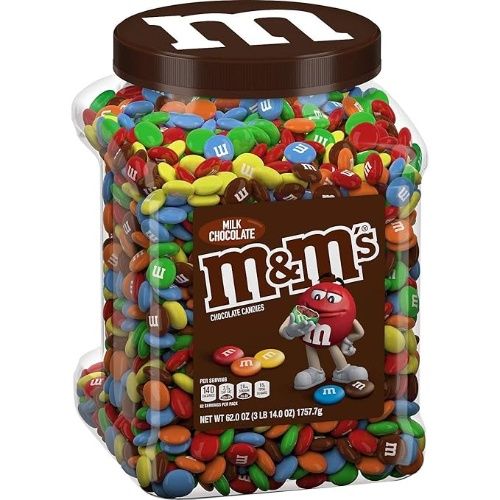 M&M's Milk Chocolate Candies, NET WT 62.0 OZ, Jar Limited