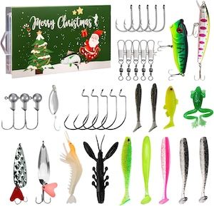 Generic Christmas Fishing Lures Set Box Gift for Men Fishing Enthusiasts