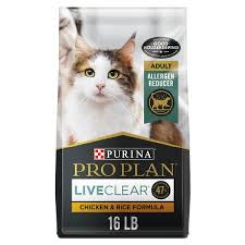 Purina Pro Plan High Protein Liver Clear Dry Cat Food, Chicken and Rice, 16 lb Bag