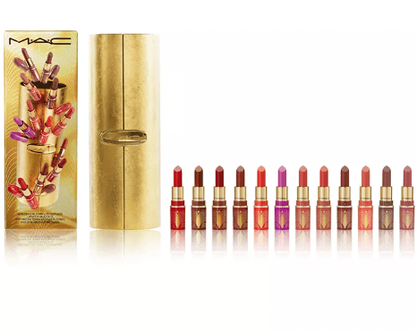 MAC Golden Girls Mini Lustreglass Lipstick Vault Gift Set 13pc