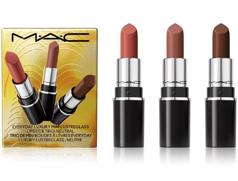 MAC Everyday Luxury Mini Lustreglass Lipstick Gift Set 3pc