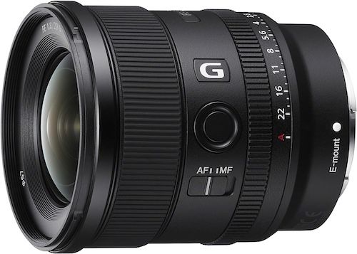 Sony FE 20mm F1.8 G Ultra-Wide Prime Lens for Full-Frame Cameras Model SEL20F18G Black