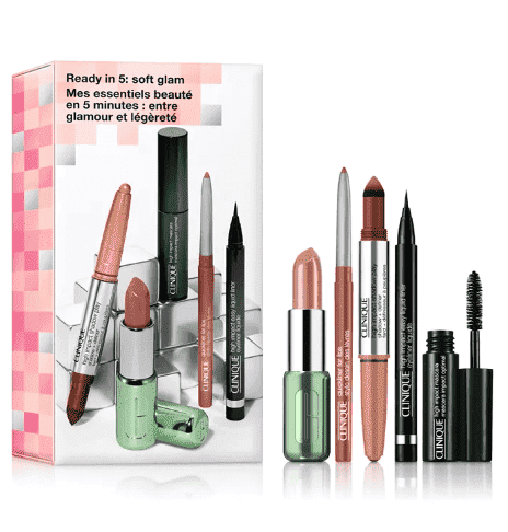 Clinique Ready In 5: Soft Glam Makeup Gift Set for Eyes & Lips (5 pc)
