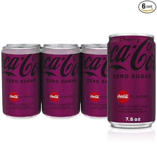 Coca-Cola Cherry Zero Sugar, 7.5 Fl oz (Pack Of 6)