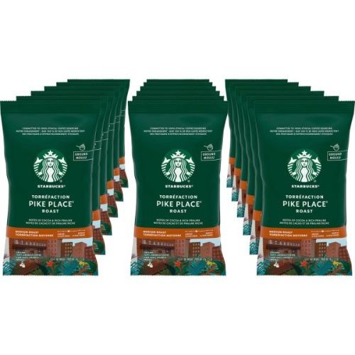 Starbucks Ground Coffee, Pike Place, Medium Roast, 18 Packs