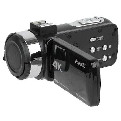 Polaroid 4K Camcorder with 18X Zoom Touch Screen and Wi-Fi Connectivity