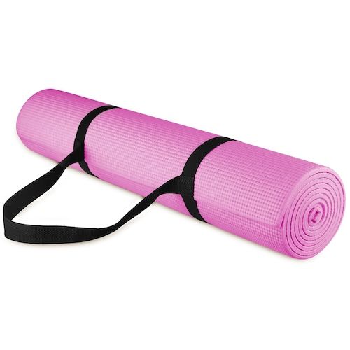 BalanceFrom 1/4-inch Thick High-Density Non-Slip Yoga Mat with Strap