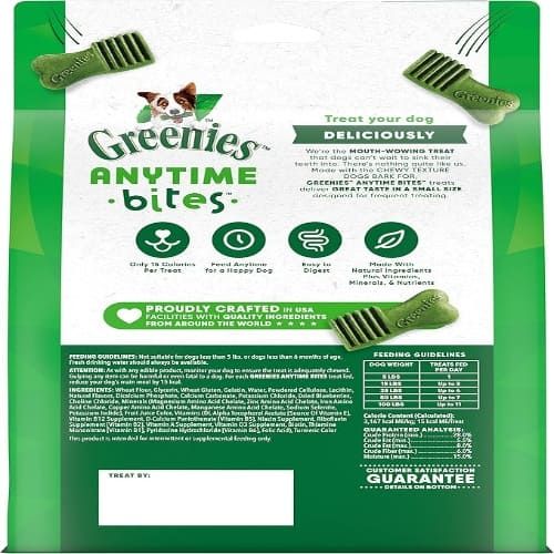 Greenies Anytime Bites Dog Treats, Blueberry Flavor, 24 oz