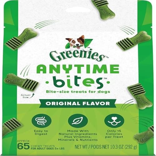 Greenies Anytime Bites Dog Treats, Original Flavor, 10.3 oz