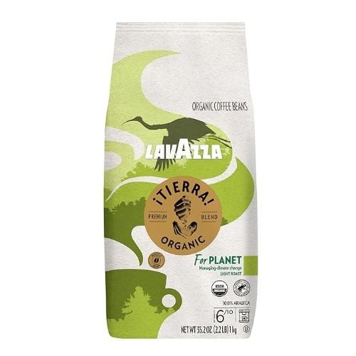 Lavazza Organic ¡Tierra! Whole Bean Coffee Light Roast, Premium Blend