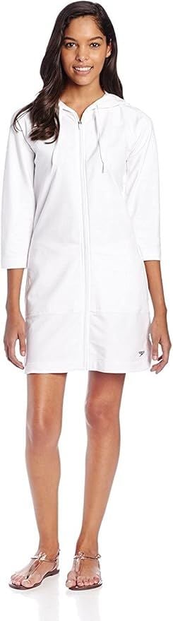Speedo Women's Hooded Zip-Up Aquatic Fitness Robe and Cover-Up