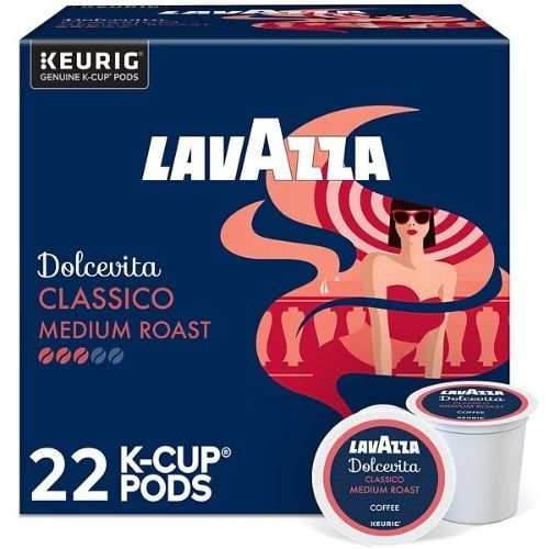 Lavazza Dolcevita Classico Coffee Keurig Genuine K-Cup Pods, Medium Roast, 22/Box