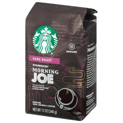 Starbucks Morning Joe, Dark Roast Ground Coffee, 100% Arabica, 12-Ounce Bag (Pack of 2 Bags)