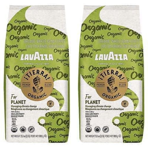 Lavazza ¡Tierra! Organic Whole Bean Coffee, Premium Blend, Light Roast, 2.2 lb Bag
