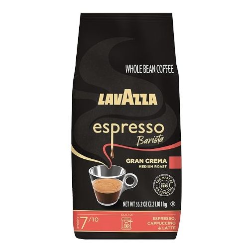 Lavazza Espresso Barista Gran Crema Whole Bean Coffee Blend, Medium Espresso Roast, 35.2 Ounce(Packaging May Vary)
