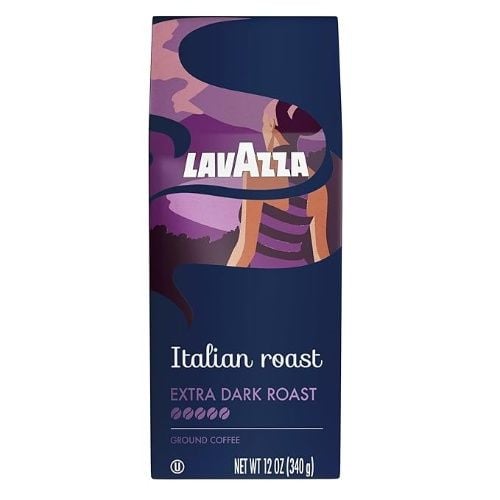 Lavazza Italian Roast Ground Coffee, Extra Dark Roast, 12oz Bag (Pack of 1)