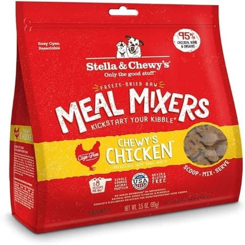 Stella & Chewy's Freeze Dried Raw Chewy’s Chicken Meal Mixers, Dog Food Topper, Grain Free, Protein Rich Recipe, 3.5 oz Bag