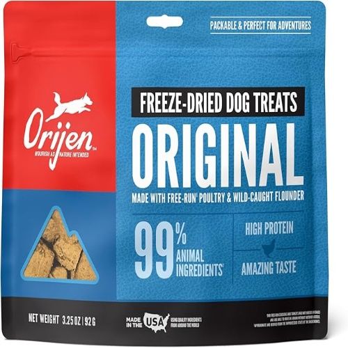 Orijen Freeze-Dried Original Dog Treats, 99% Animal Ingredients, High Protein, Amazing Taste, 3.25 oz